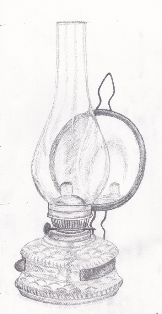 Zeichnung Öllampe
