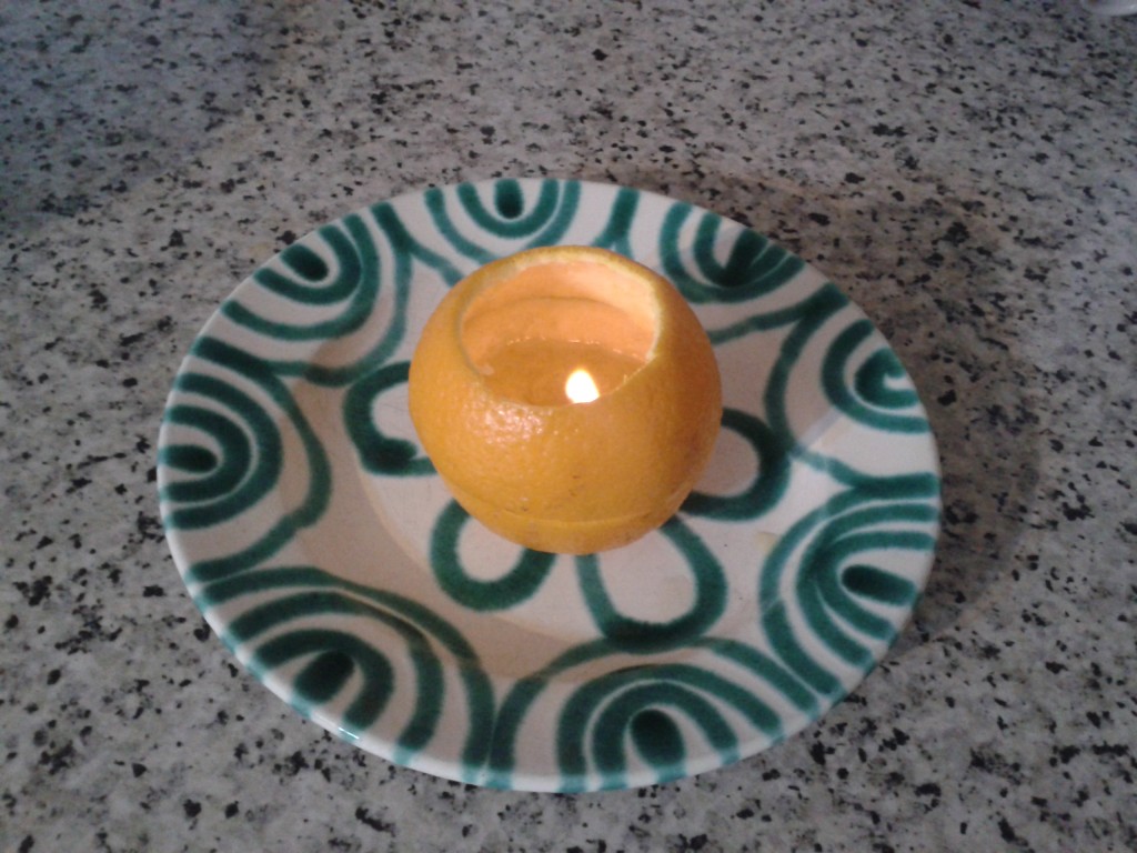 Orangen-Öllampe