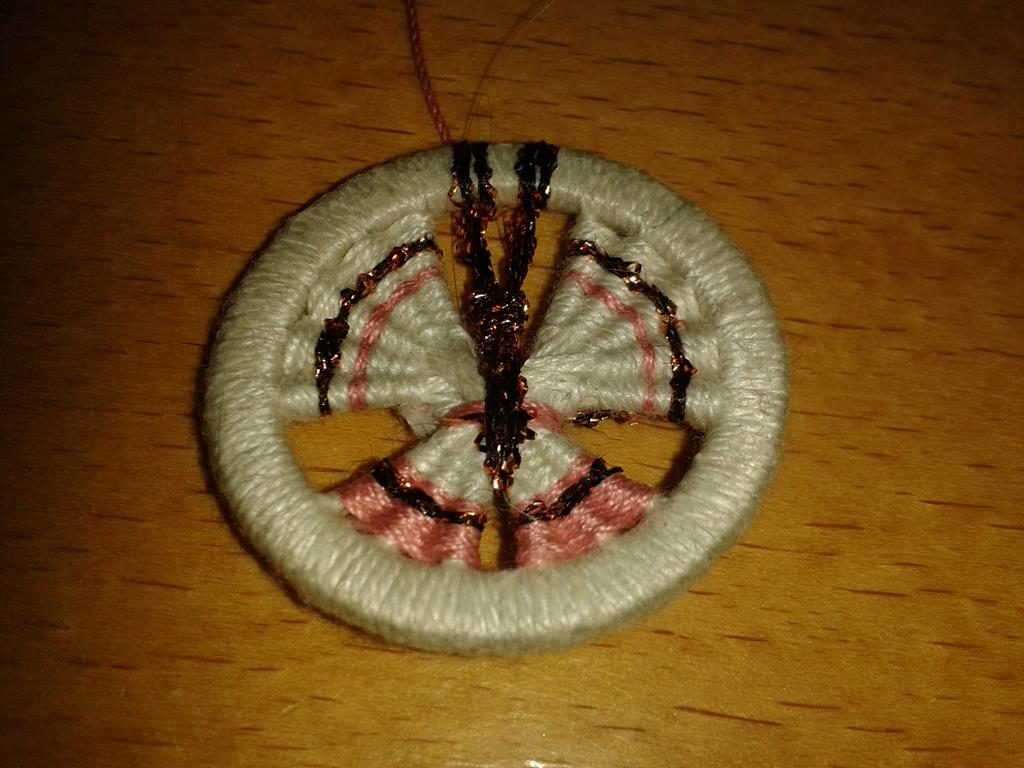 Zwirnknopf - stilisierter Schmetterling