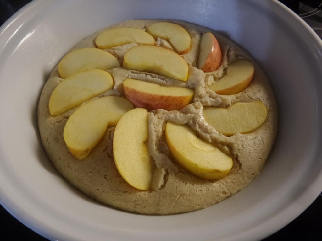 Veganer Obstkuchen unfertig